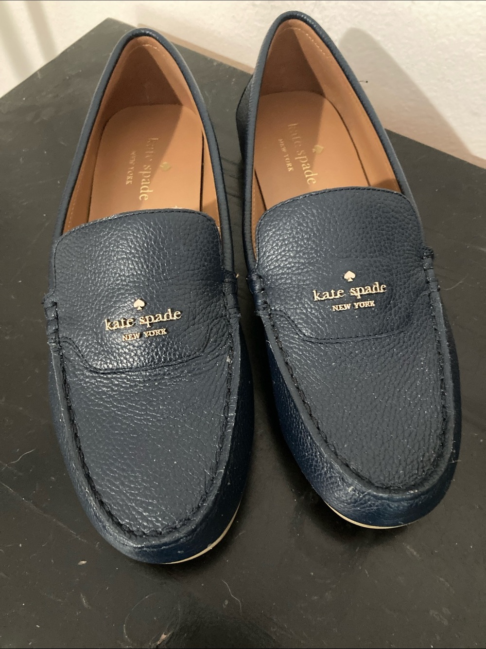 Kate Spade Briar Navy Slip on Flat Loafer Size 8B